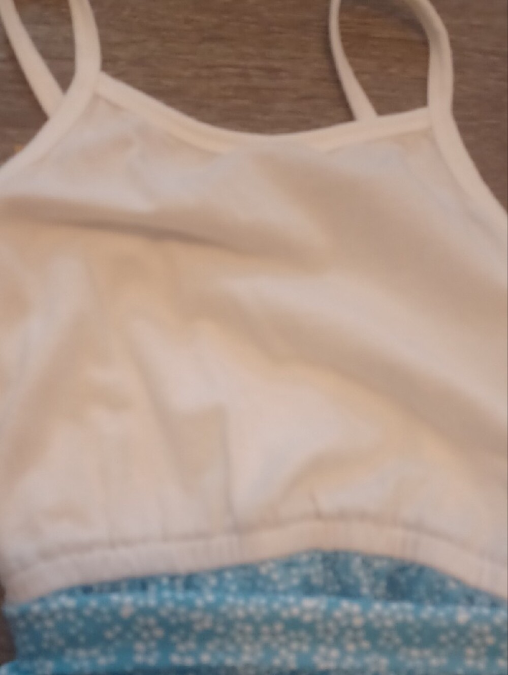 Light Blue Floral Girl Romper - Picture 3 of 5